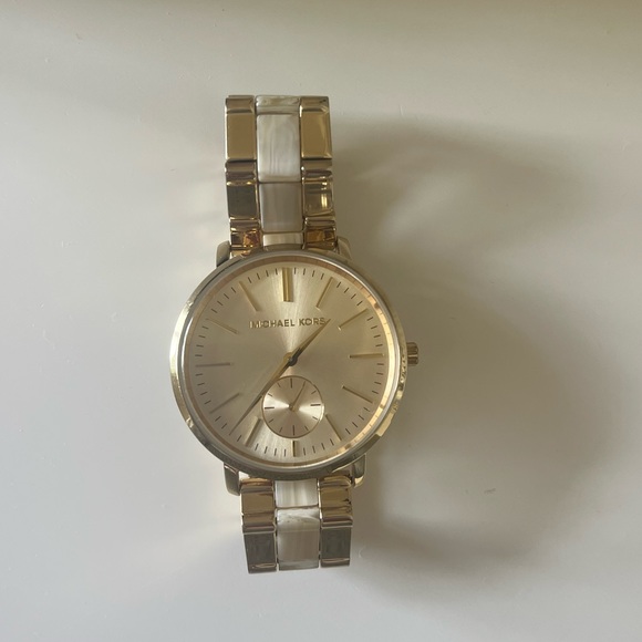 Micheal Kors two-tone gold watch. Received as a gift and never worn. - Picture 1 of 6
